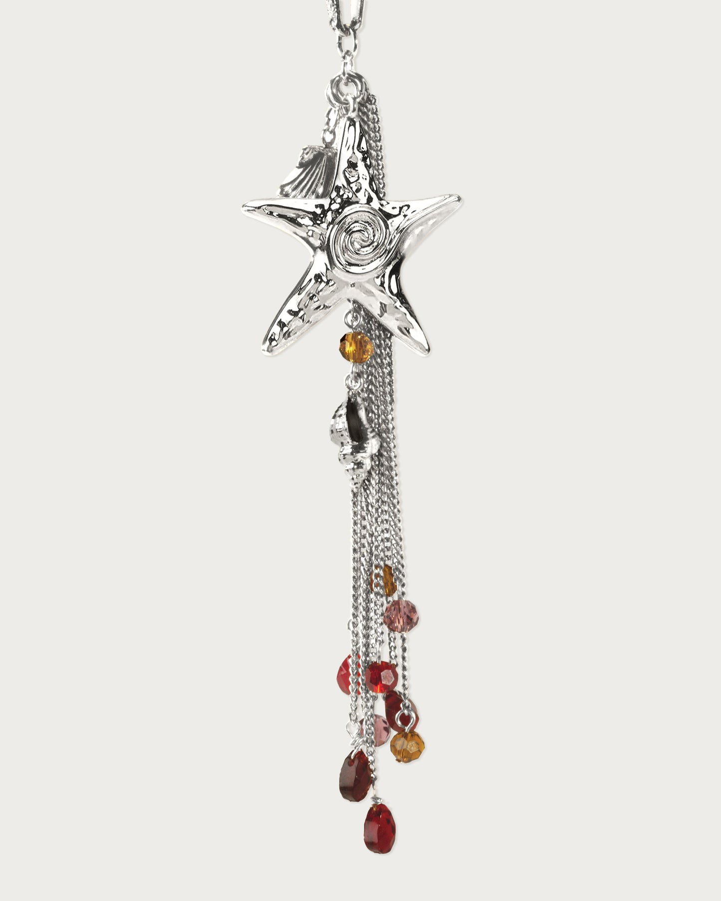 Seaside Nomad Starfish Necklace in Silver