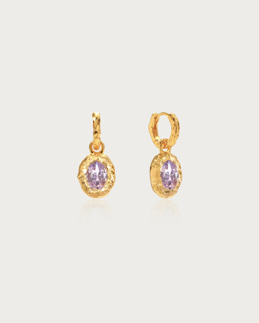 February Birthstone Earrings - Amethyst