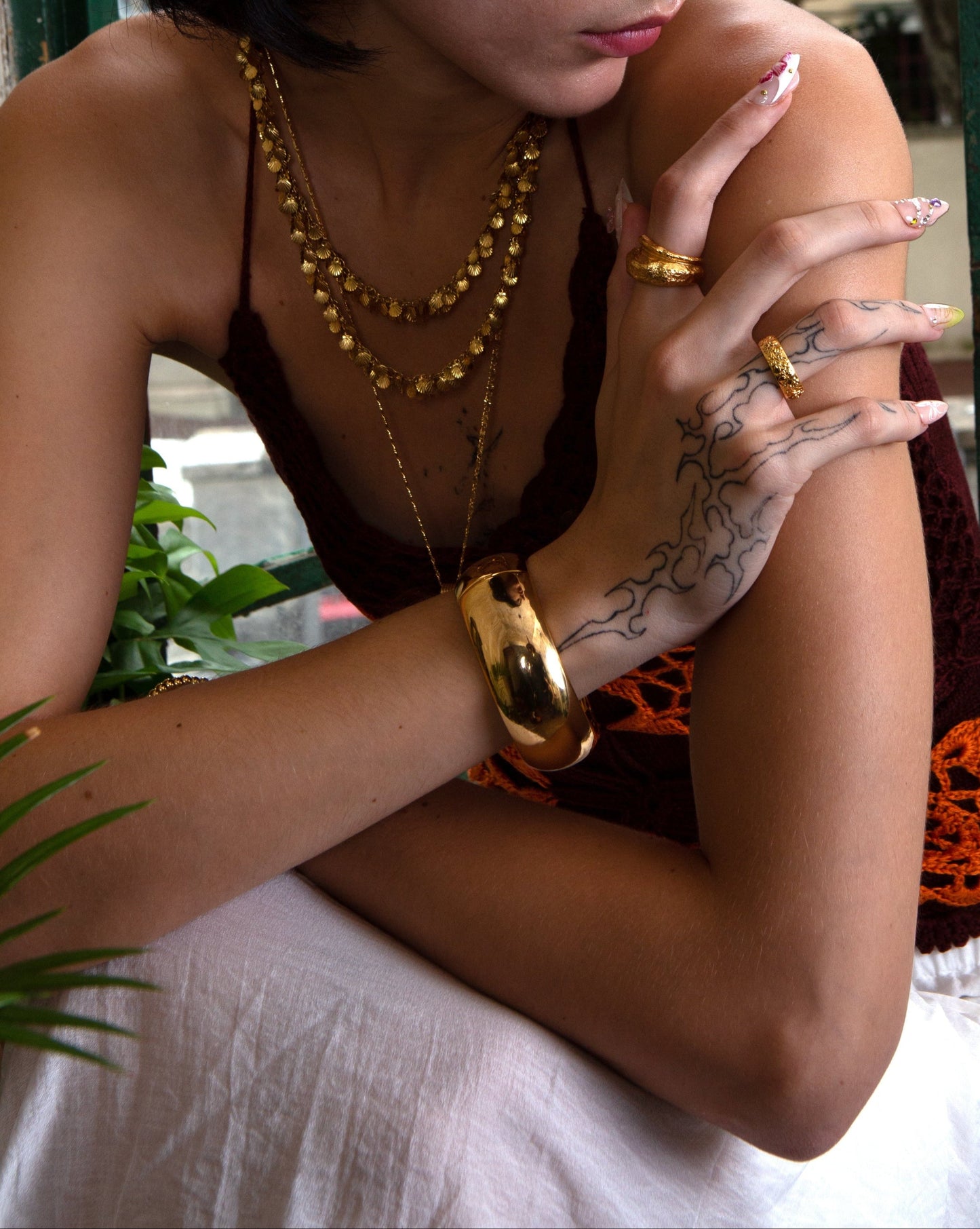 Gold Chunky Bangle