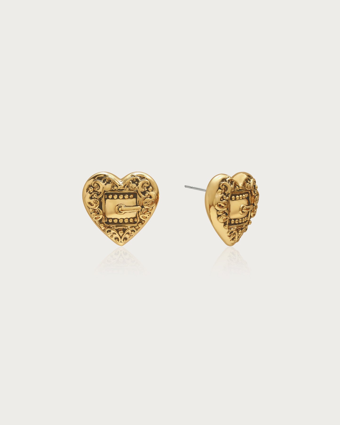 Belted Heart Stud Earrings