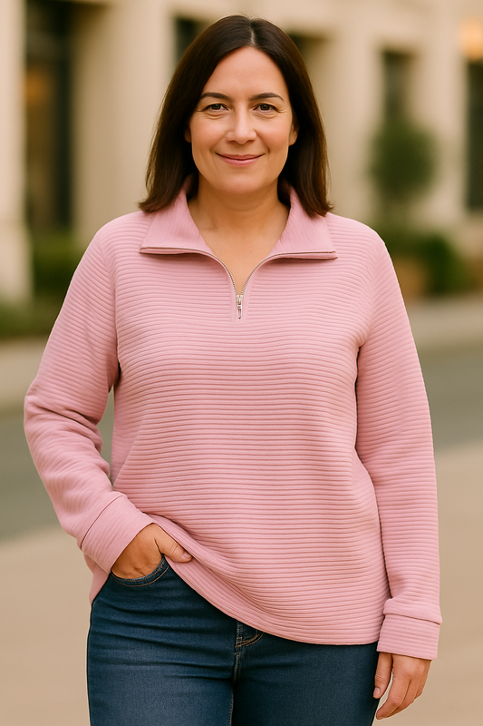Sweater with zipper