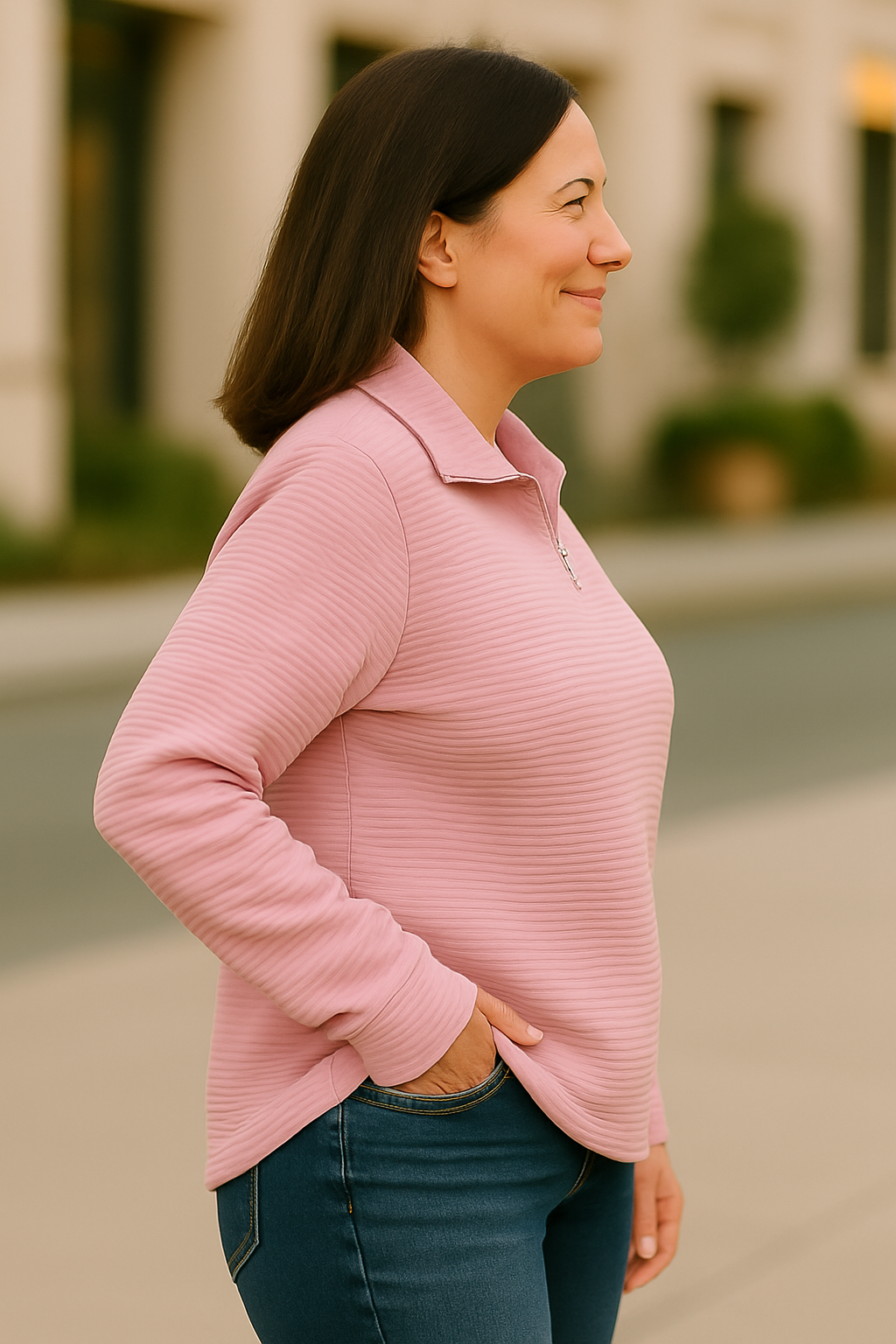 Sweater with zipper