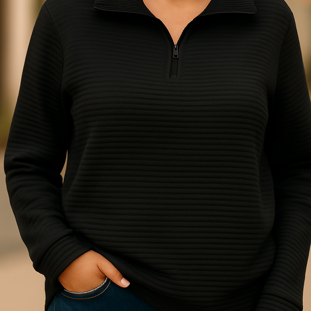 Sweater with zipper