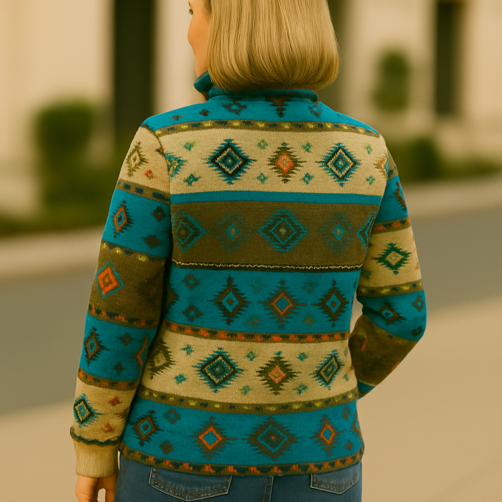 Aztec Sweater with Zipper