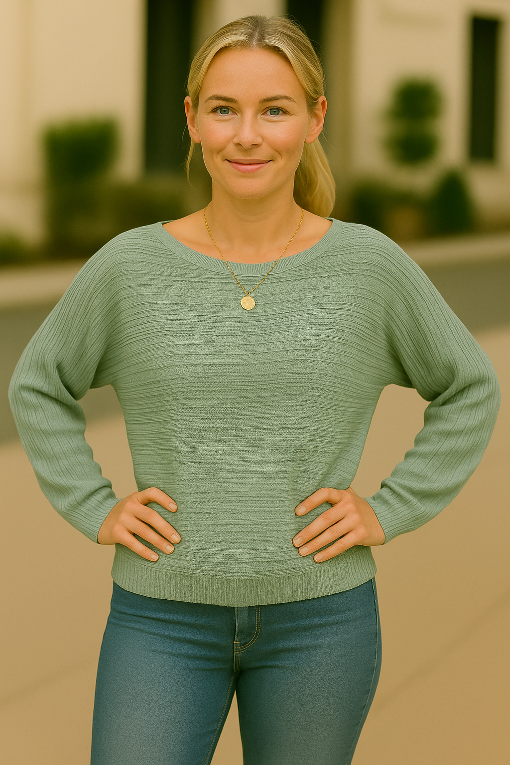 Sea Blue Sweater