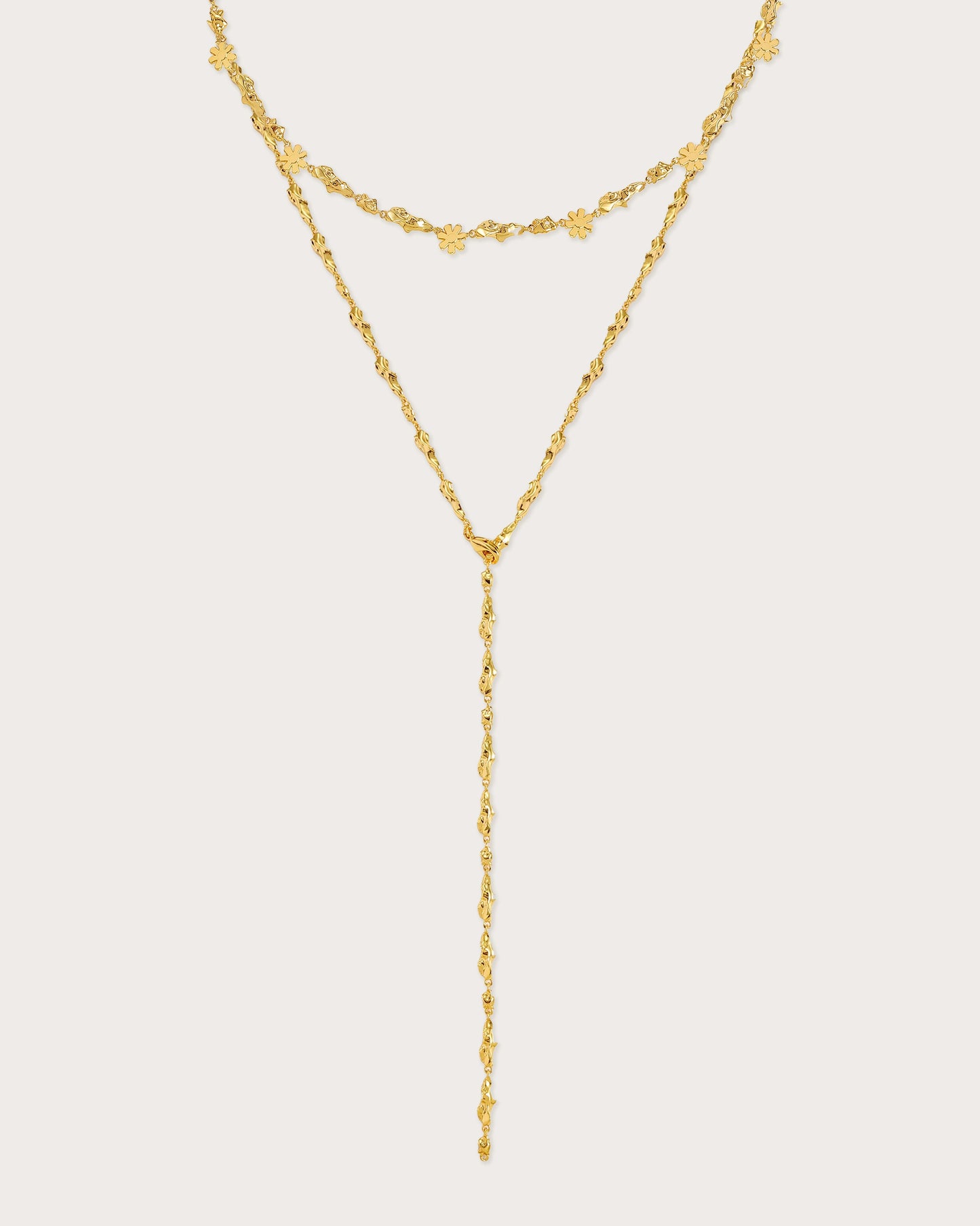Gold Clusters Necklace Set
