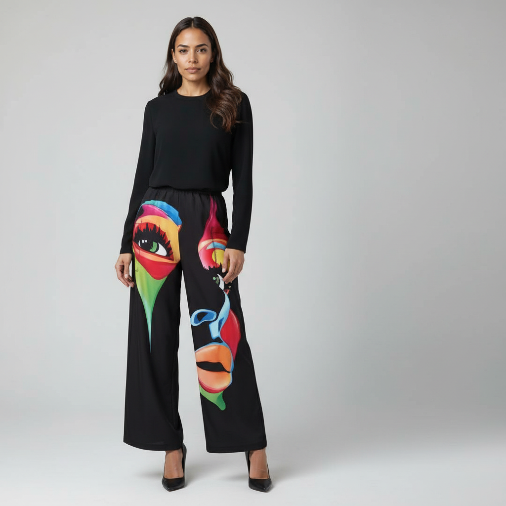 Trousers with print
