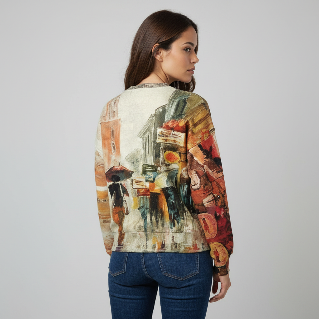 Sweater with painting