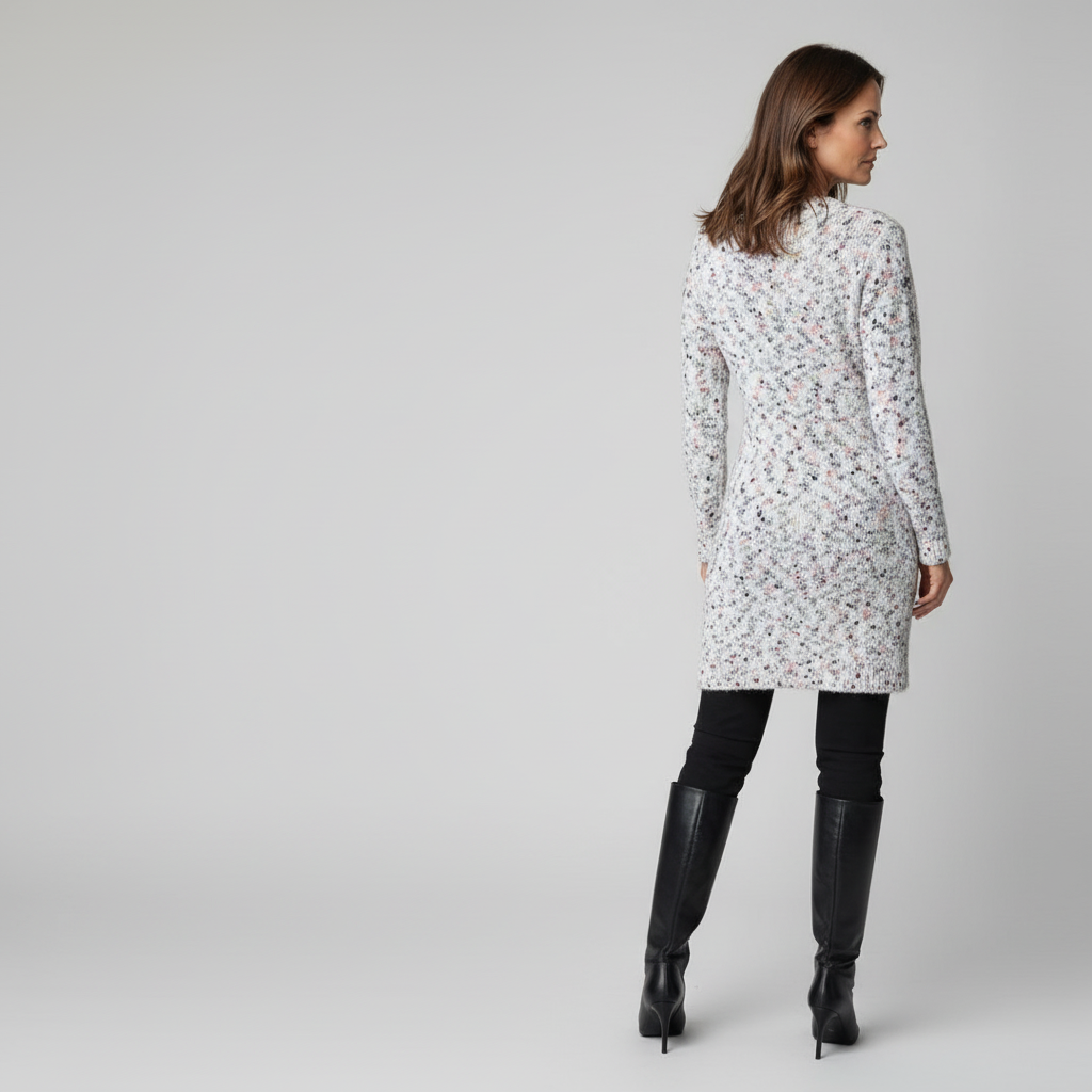 Knitwear dress with spickels