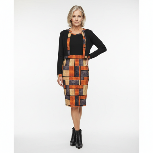 Dress with short cardigan set