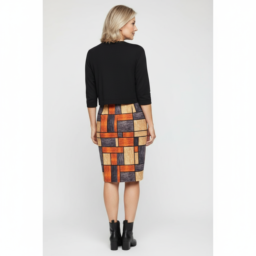 Dress with short cardigan set
