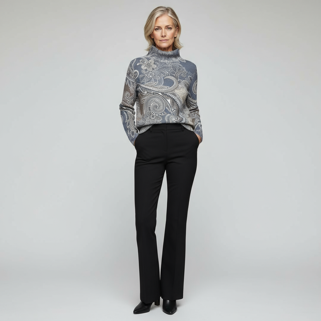 Turtleneck with paisley
