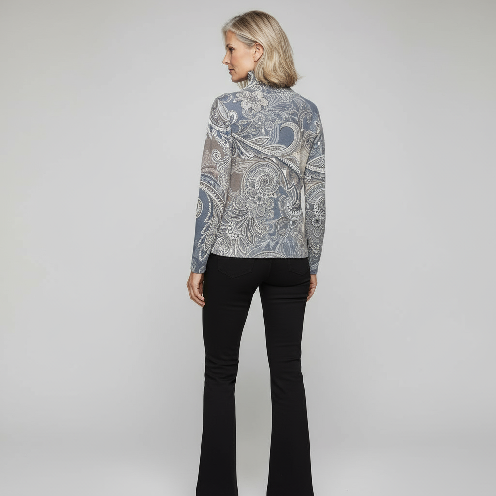 Turtleneck with paisley