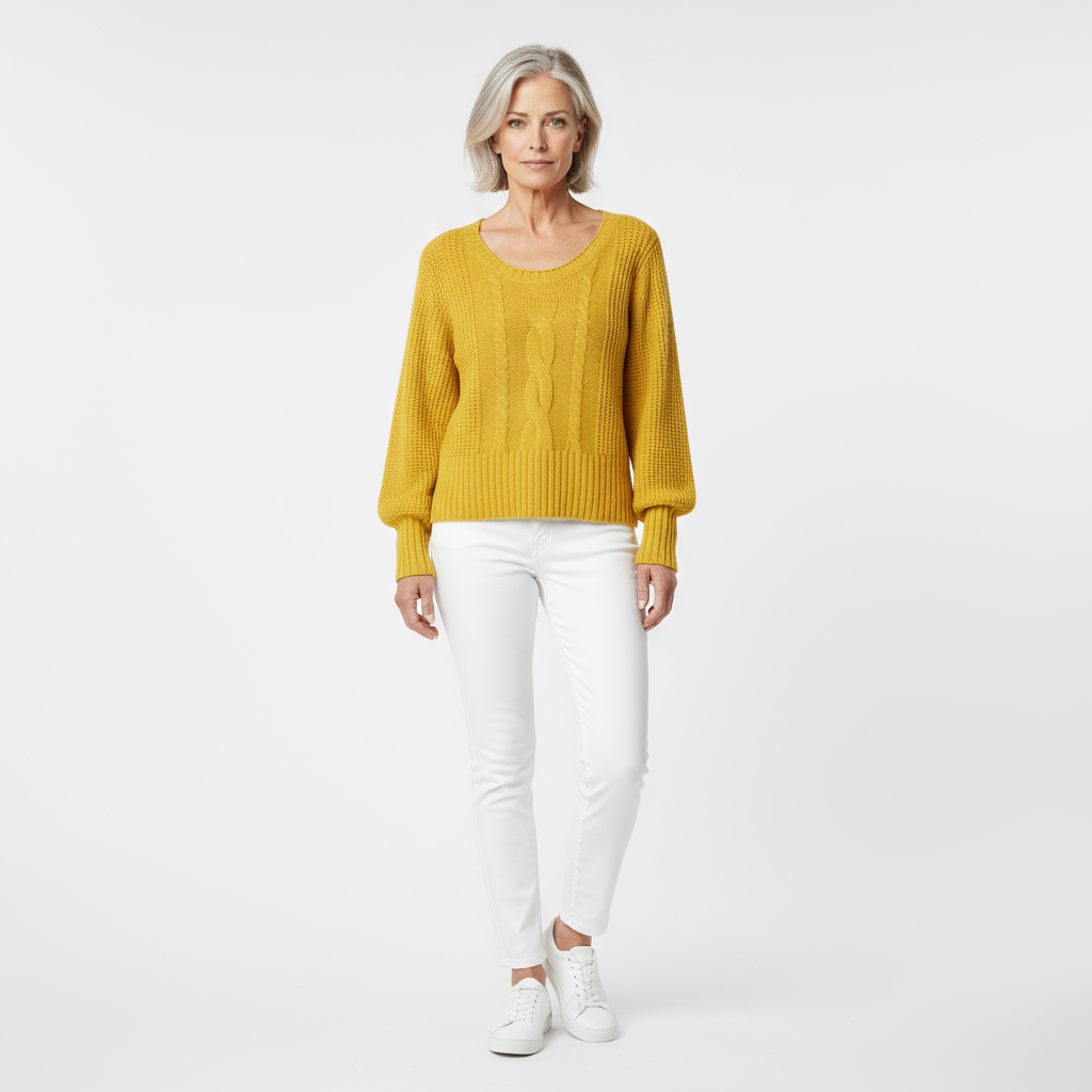 Sweater with balloon sleeves