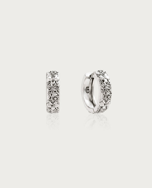 Serenade of Orchid Earrings in Silver