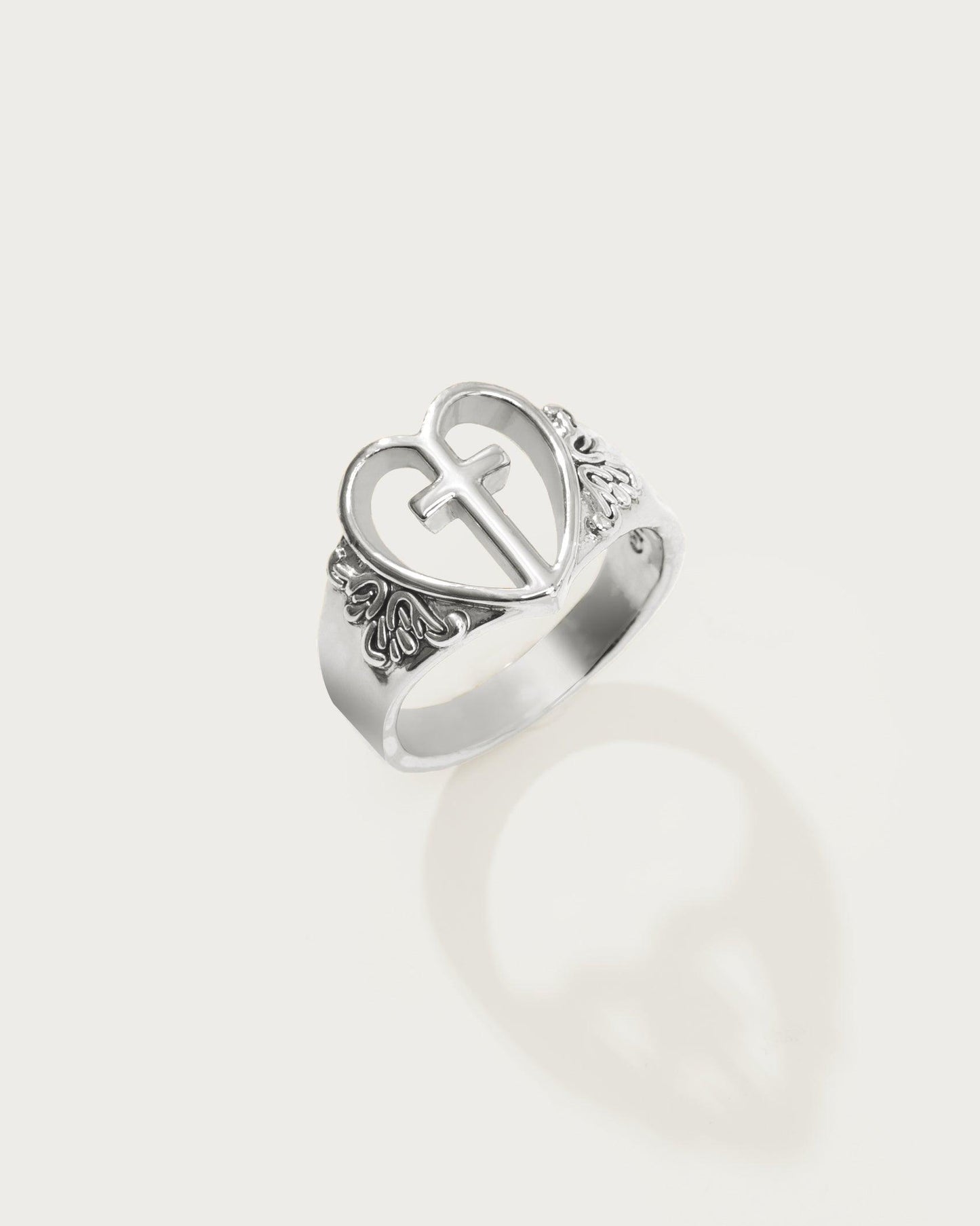Creda Heart Cross Ring
