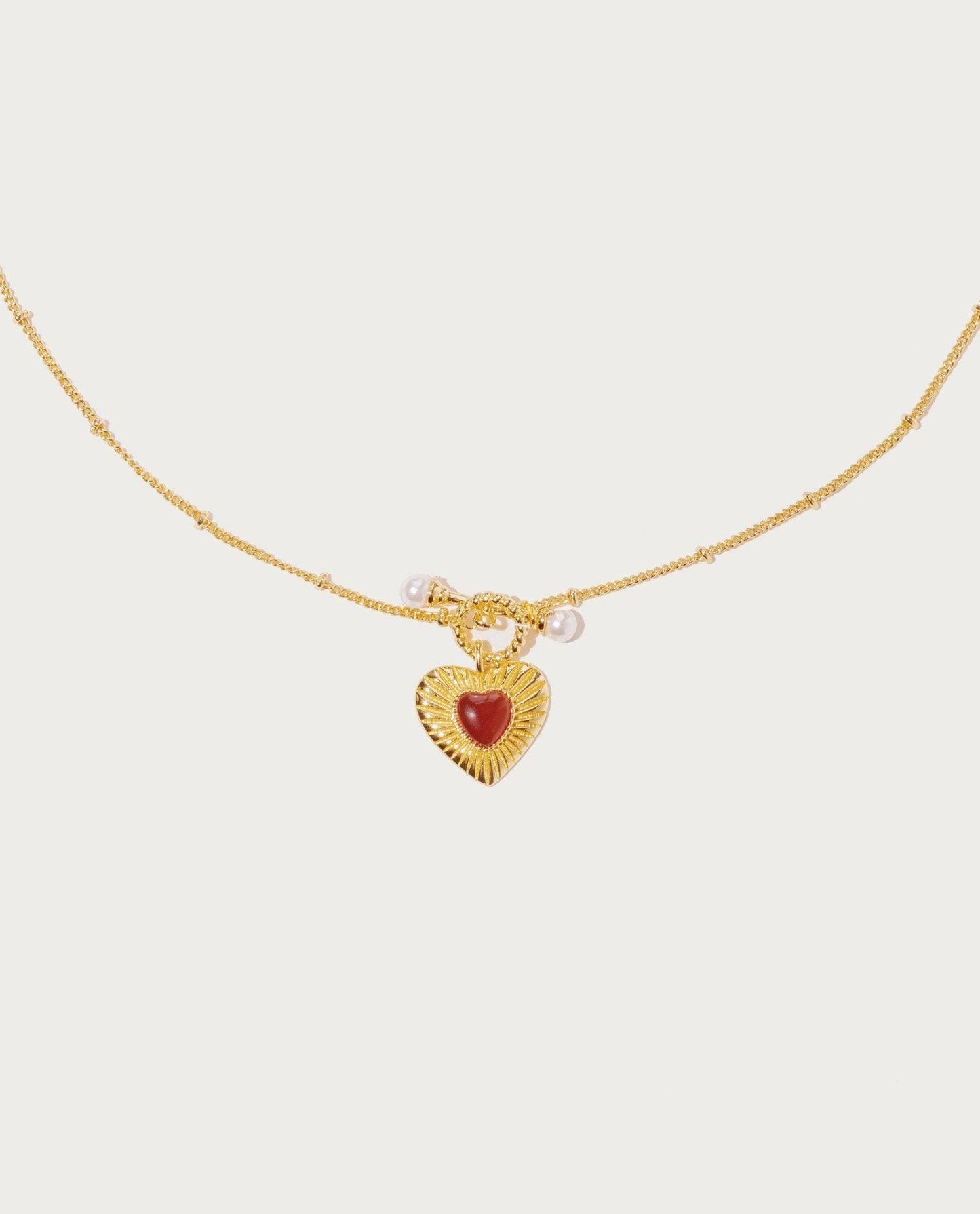 Helena Carnelian Heart Necklace