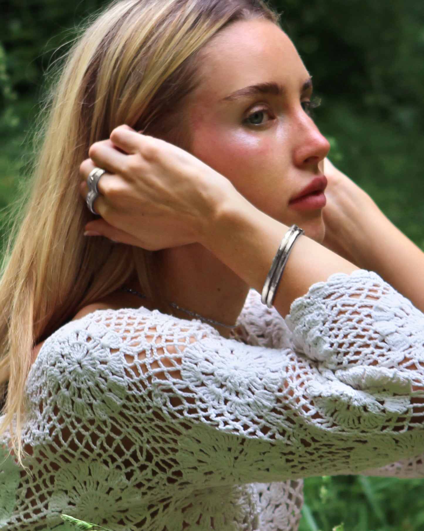 Dustlight Plain Bangle in Silver