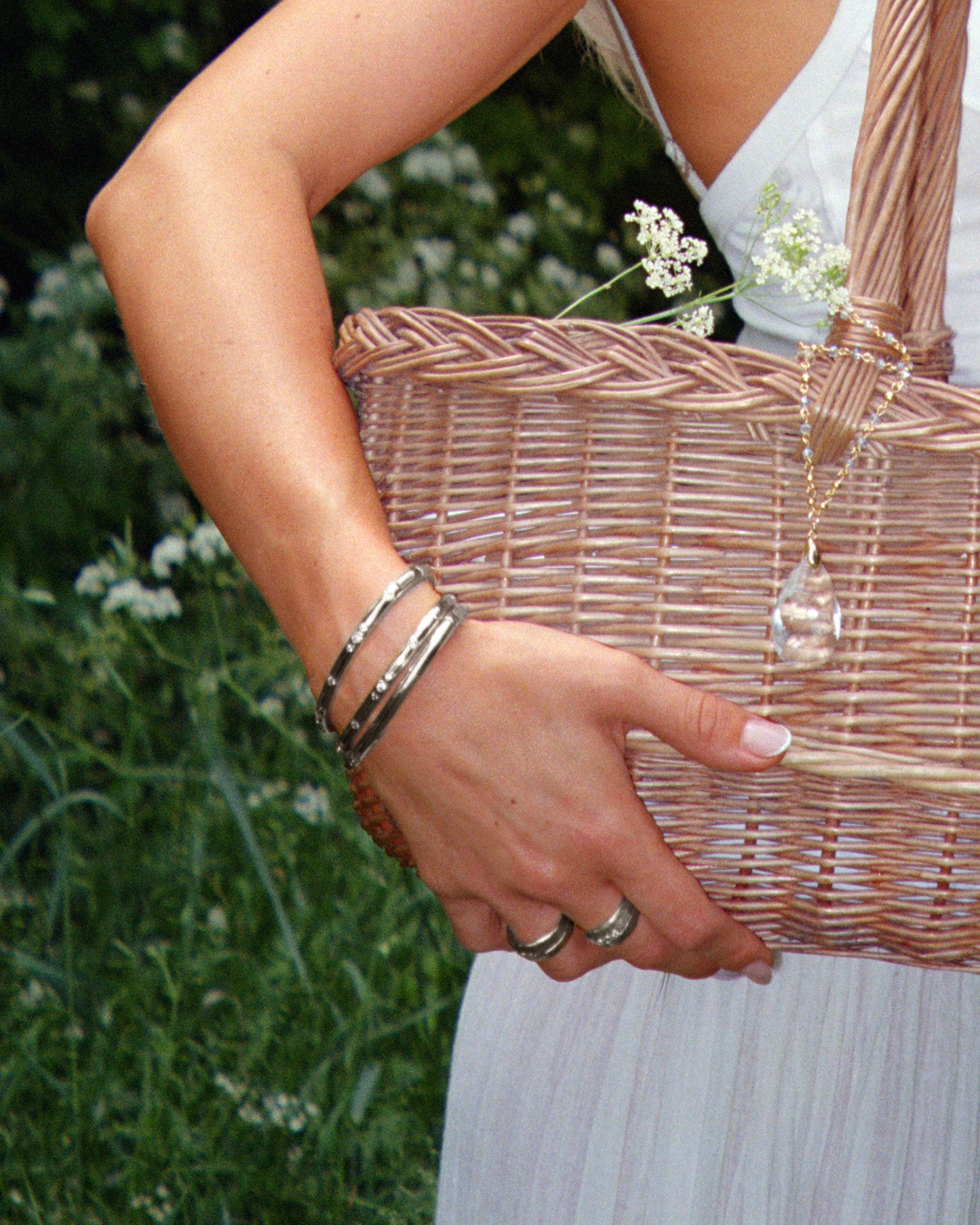Dustlight Bangle Set in Silver