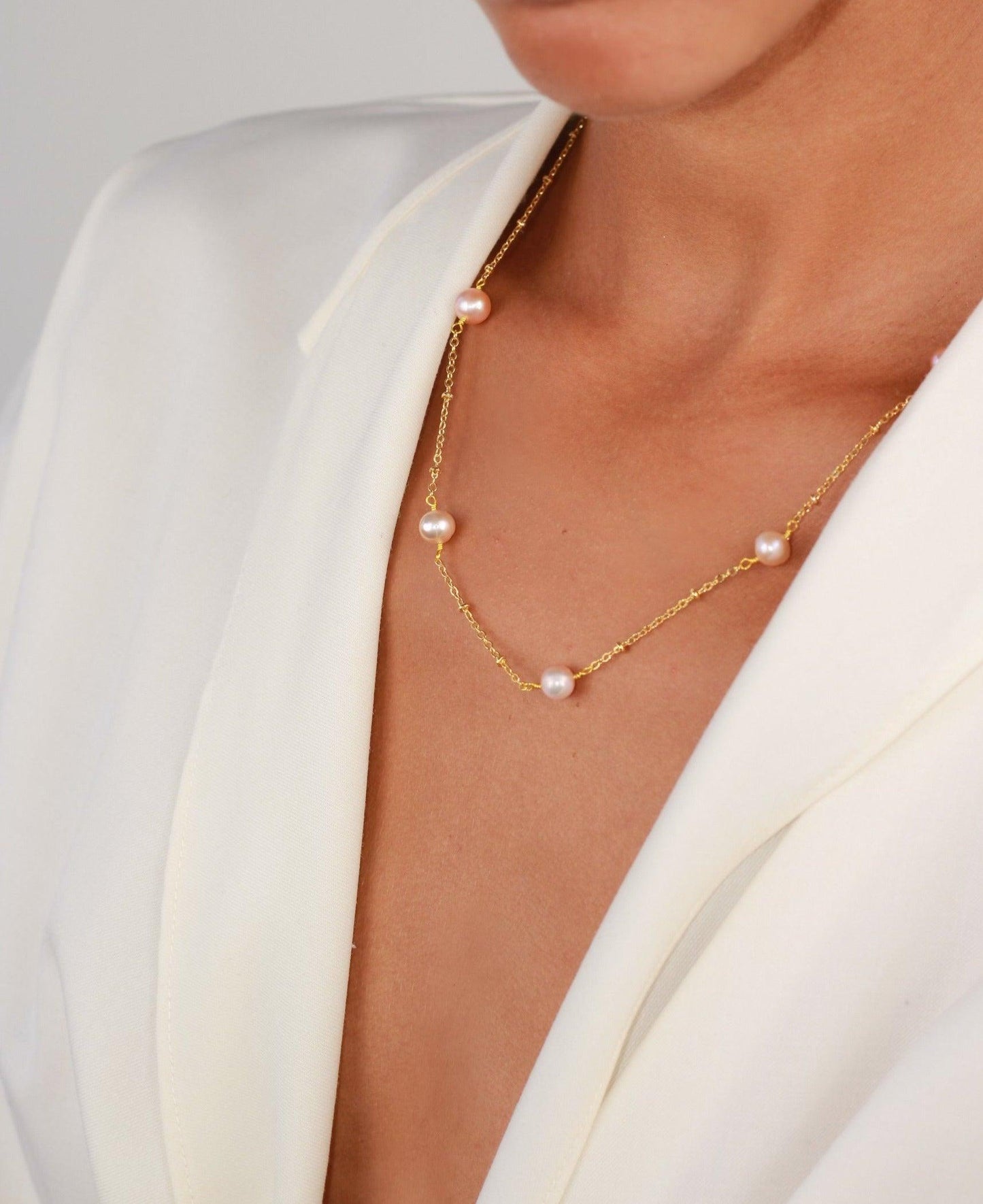 Pink Yumi Freshwater Pearl Necklace