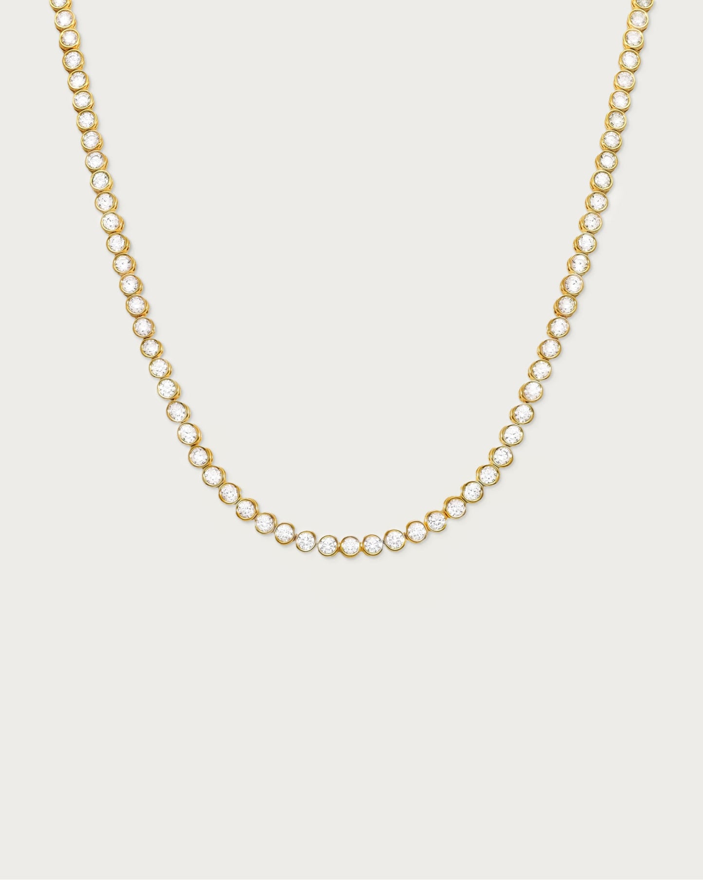 Tennis Necklace in Gold