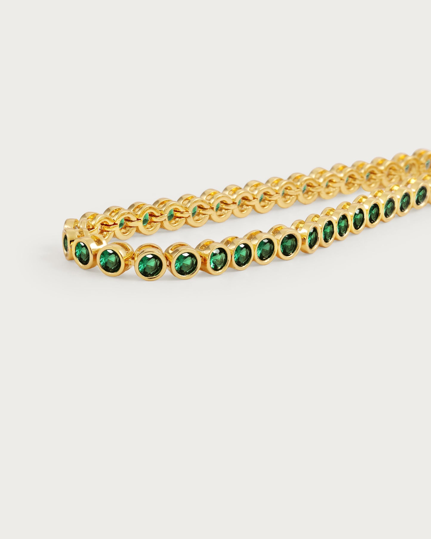 Emerald Tennis Bracelet in Gold