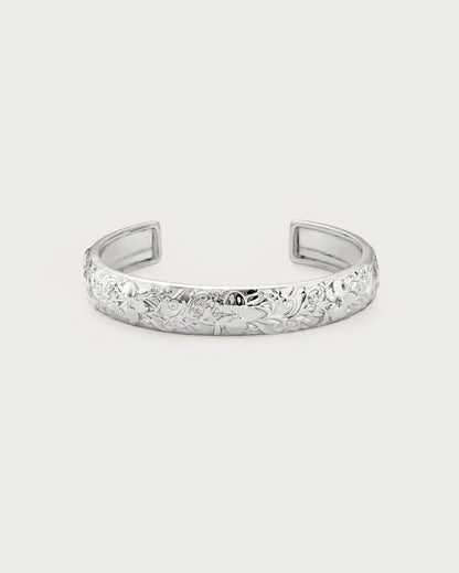 Serenade of Orchid Bangle in Silver