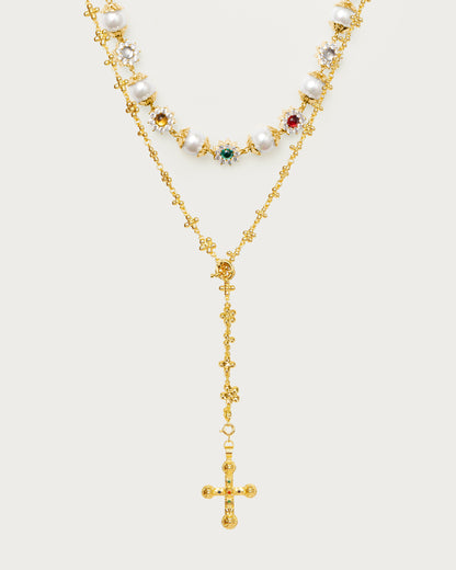 Daisy Molecule Necklace Set in Silver