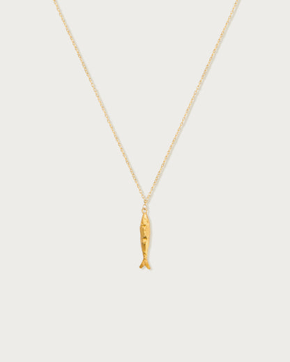 Silver Anchovy Necklace