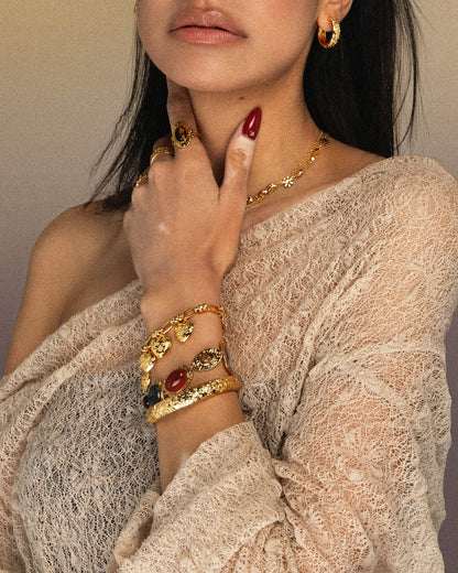 Gold Athena Bracelet and Ring Set