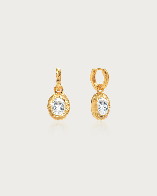April Birthstone Earrings - Crystal