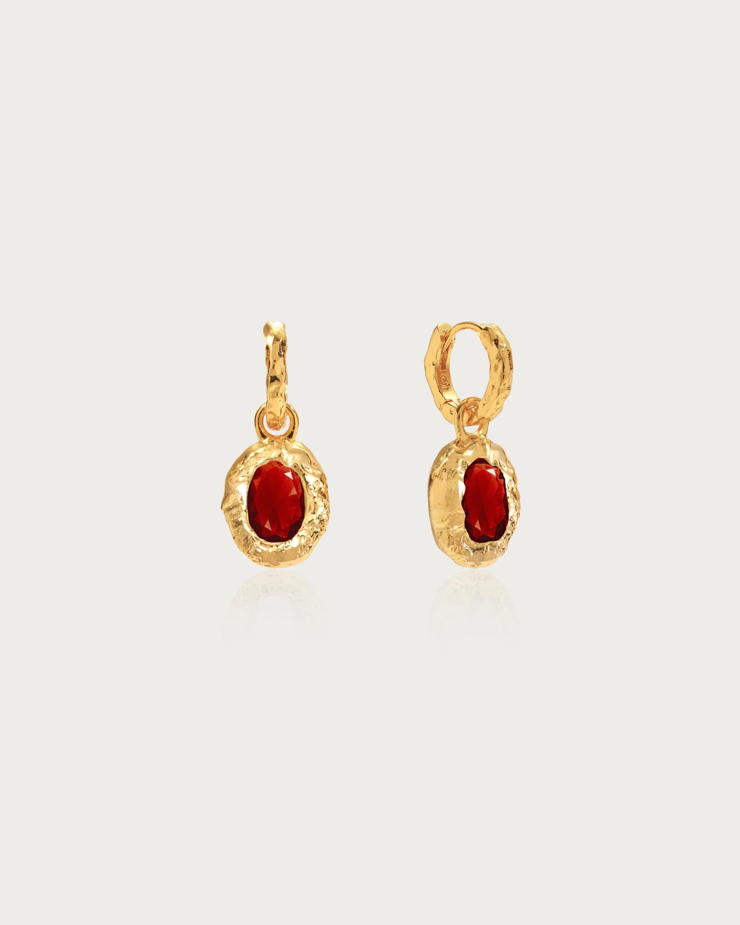 July Birthstone Earrings - Ruby