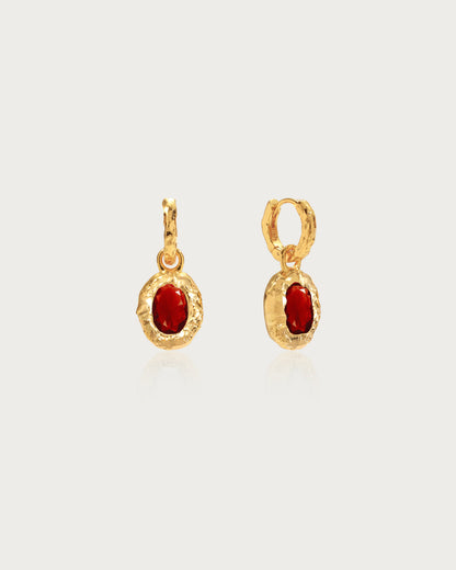 July Birthstone Earrings - Ruby