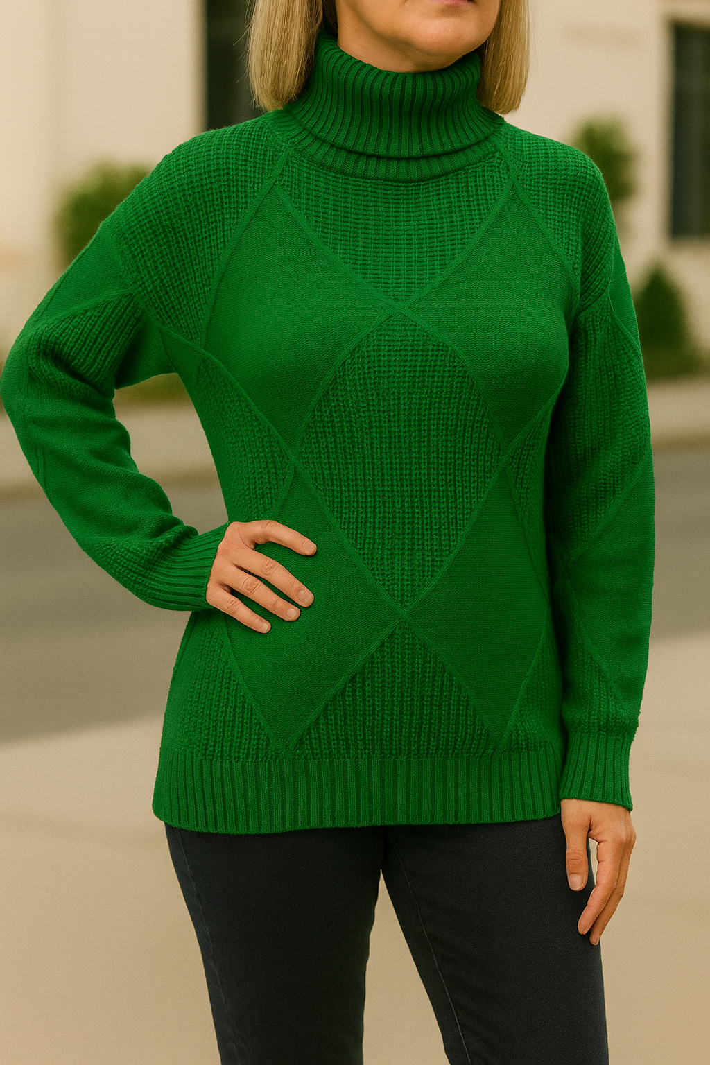 Cable Turtle Sweater