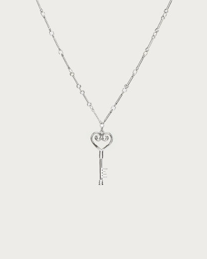 Eternal Love Lock Necklace in Silver