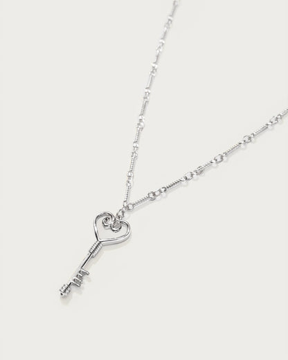 Eternal Love Lock Necklace in Silver