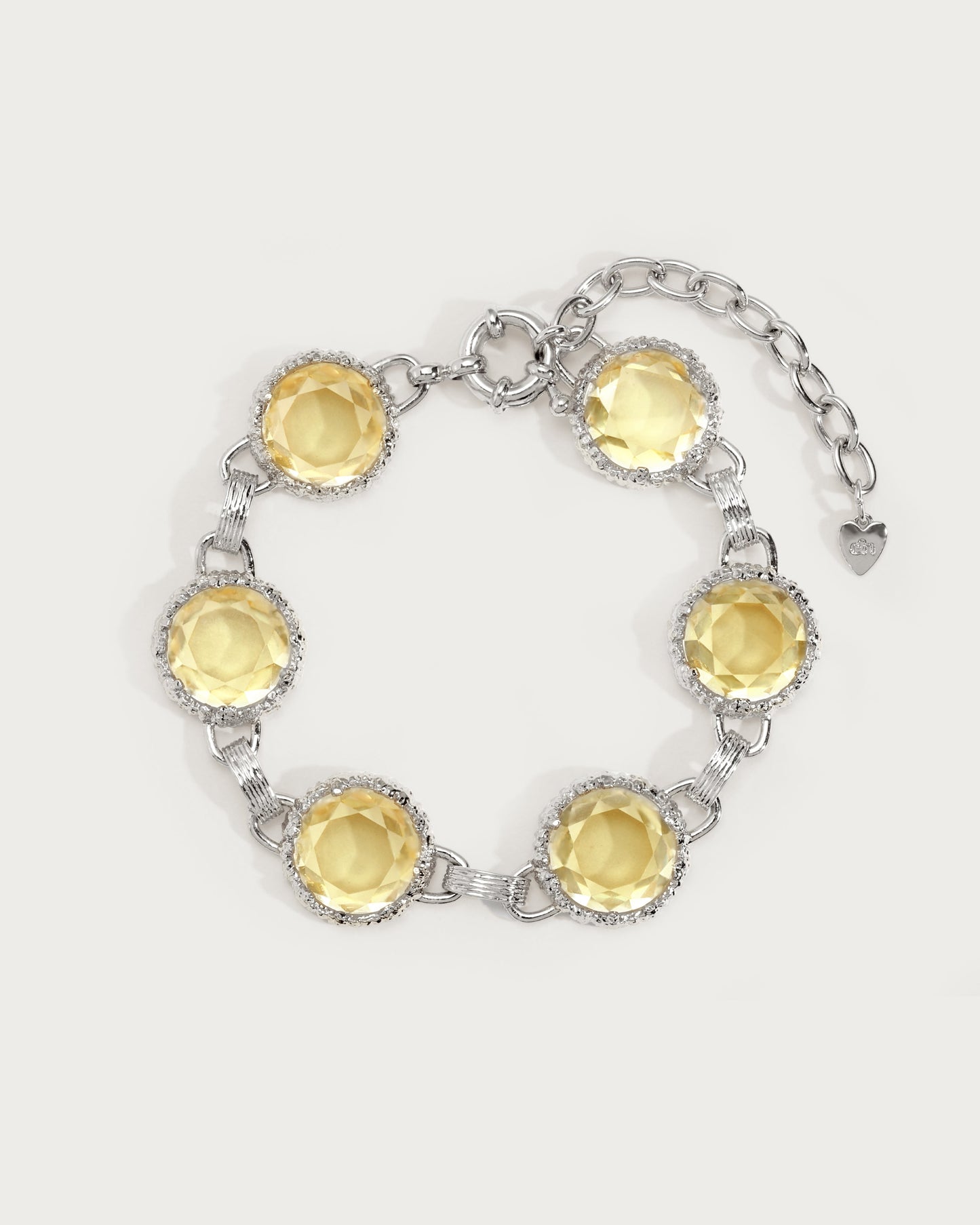 Honey Quartz Bracelet In Silver