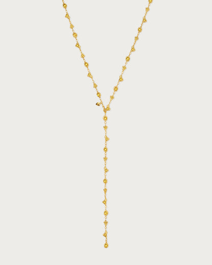 Lemon Crystal Long Chain in Silver