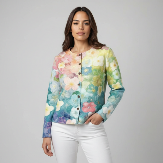 Vest with flowers