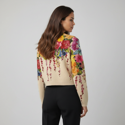 Cardigan with flowers