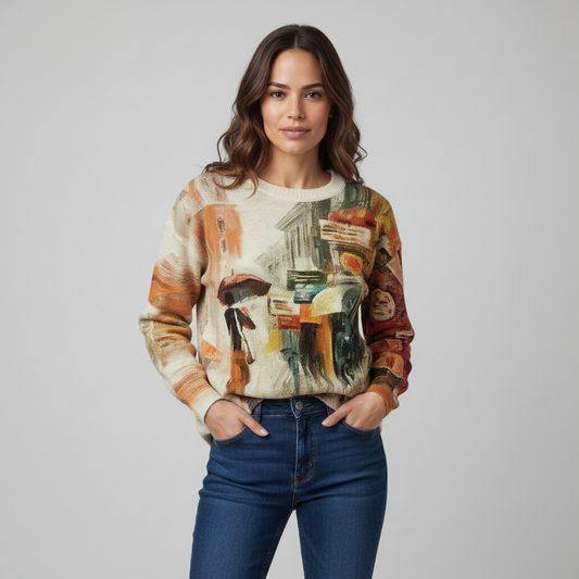 Sweater with painting