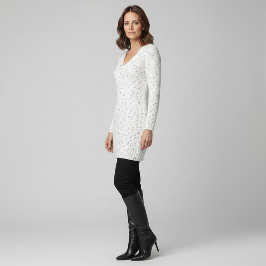 Knitwear dress with spickels