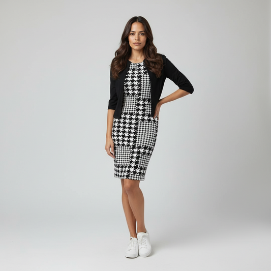 Dress with cardigan