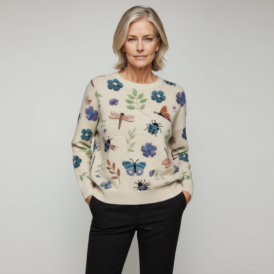 Butterfly flower sweater