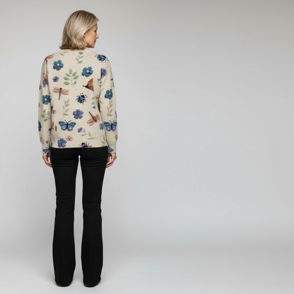 Butterfly flower sweater