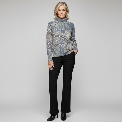 Turtleneck with paisley