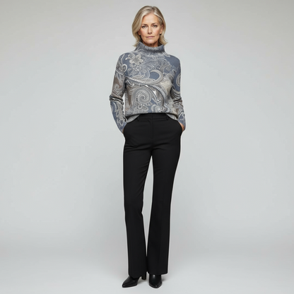 Turtleneck with paisley