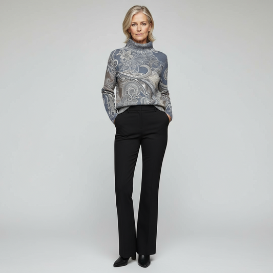 Turtleneck with paisley