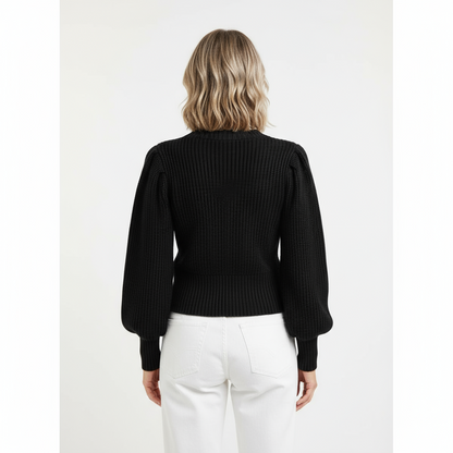 Sweater with balloon sleeves