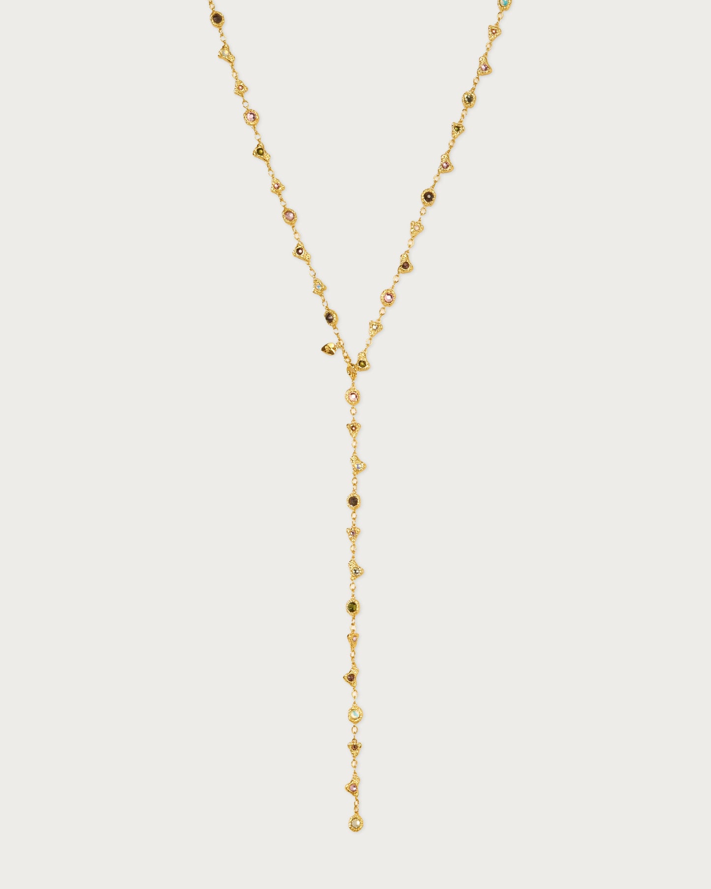 Prism Crystal Long Chain In Silver